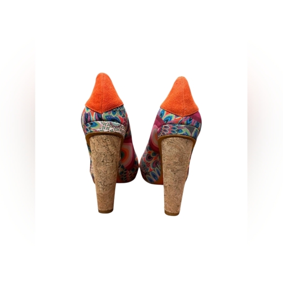 Desigual NWT Heel PCS Unique Floral Orange/Multi Coloured Size 39 - Picture 6 of 9